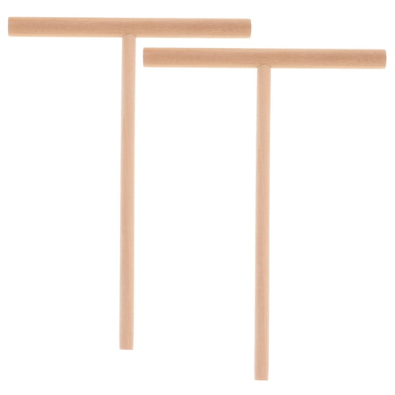 6 Pcs  Wooden Pancake Spreading Tools Fried Eggs Wooden Rakes for Kitchen