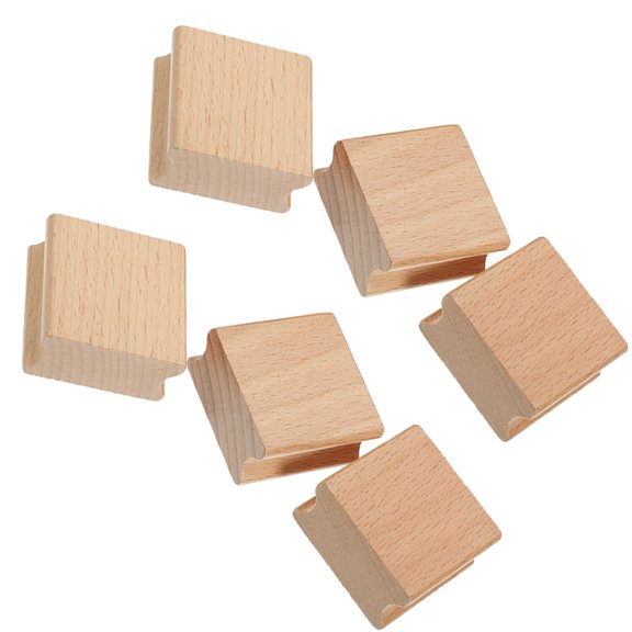 MLINS Blank Wood Stamper for DIY Crafts with Smooth Groove Design and Comfortable Pieces