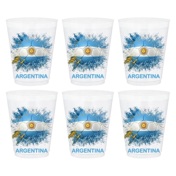 6 Pcs World Football Cups, Custom Country Flags Personalized Cups, Custom World Soccer Cup Party Cups for Soccer Season, Soccer Gifts for Men Football Lovers
