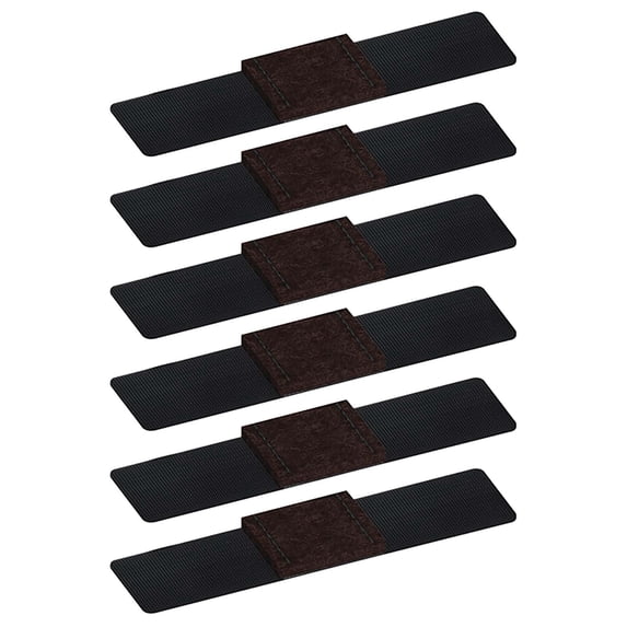 6 Pcs Wrap-Around Felt Furniture Pads with Hook and Loop Fasteners,Non-Slip Chair Leg Floor Protectors, Bar Stool Glides,Chair Bottom Protector for Chairs,Patio Furniture Feet(Black)