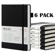 6 Pcs hardcover notebook, A5 Ruled Journals for Writing, 100 GSM Lined Thick Paper with 188 Numbered Pages, Premium Leather Soft Hardcover Notebook