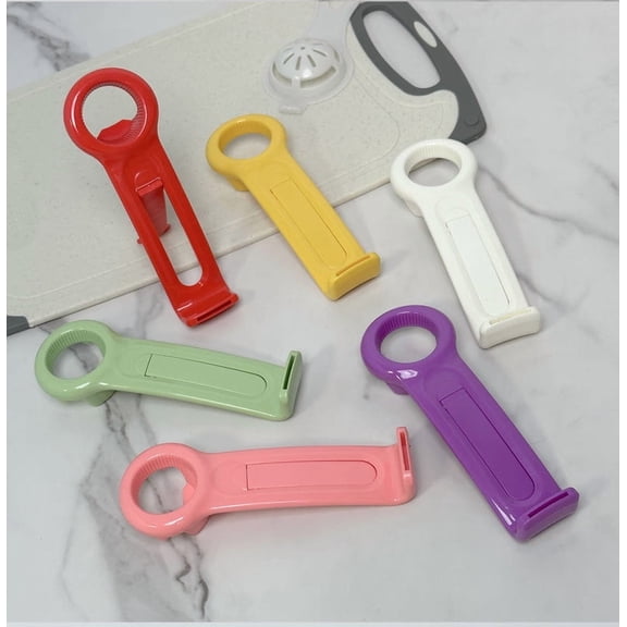 6 Pcs jar key openerplastic jar opener for weak hands and for elderly Childreneasy hand held jar openerPink+White+Light Green+Yellow+Red+Purple