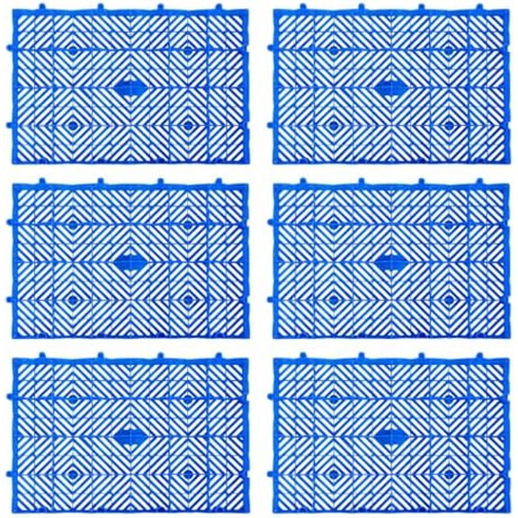6 Pcs mOISTURE-pROOF fLOOR pALLET,wATERPROOF gRID vENTILATION gARAGE fLOOR pALLETS,bREATHABLE gRID vENTILATION sTORAGE pAD FOR pET mATS,bASEMENTS,bALCONY AND sUPERMARKET (23.62"x15.75"x1.97")