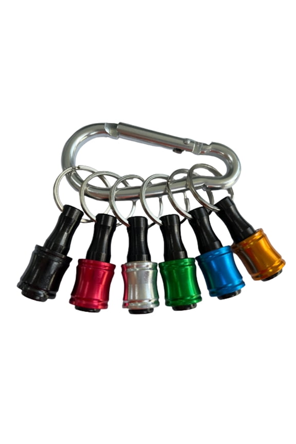 6 Pcs/set Keychain Extension Bar 1/4 Inch Hex Shank Keychain Aluminum Alloy Quick-change Sleeve Conversion Rod