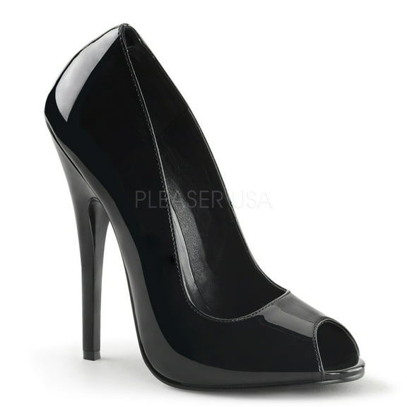 6" Peep Toe Pump - Blk Pat, 16