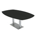 thumbnail image 1 of 6 Person Arc Boat Conference Table Square Metal Base Electrical Unit, 1 of 6