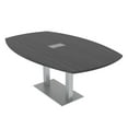 thumbnail image 1 of 6 Person Arc Boat Conference Table Square Metal Base Electrical Unit, 1 of 8