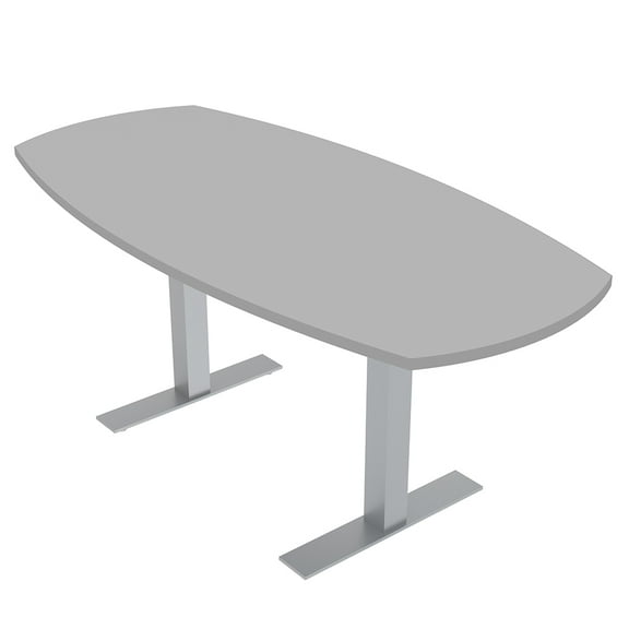6 Person Arc Boat Conference Table T-Bases Data And Electric 6 Ft