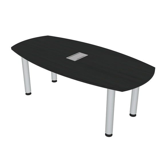 6 Person Arc Boat Meeting Table With Post Legs Data And Electric 6x3