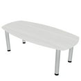thumbnail image 1 of 6 Person Arc Boat Meeting Table With Post Legs Data And Electric 6x3, 1 of 5
