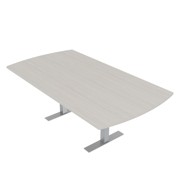 6 Person Arc Rectangle Meeting Room Table Metal T Bases Data Electric