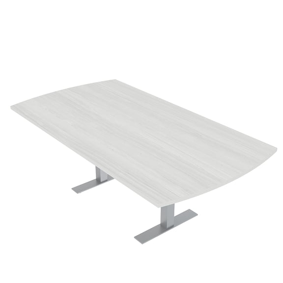 6 Person Arc Rectangle Meeting Room Table Metal T Bases Data Electric