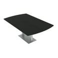 thumbnail image 1 of 6 Person Arc Rectangle Meeting Room Table Square Metal Base w/Electric, 1 of 5