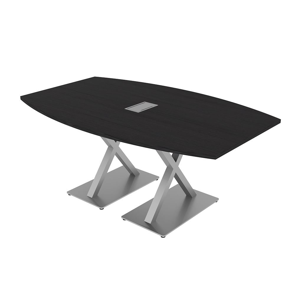 6 Person Boat Conference Table with X Bases Data And Electric Unit ...