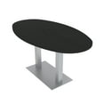thumbnail image 1 of 6 Person Conference Room Table Metal Base Boval Shape Electrical Unit, 1 of 6