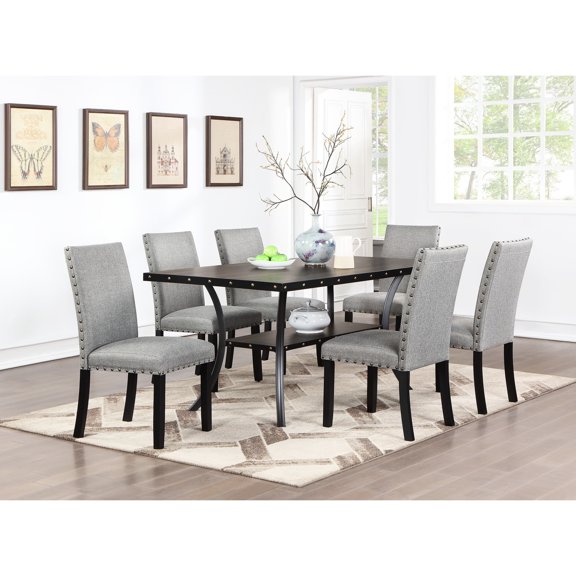 Contemporary Dining Set with Solid Back Chairs | Fits Modern Interiors