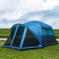 thumbnail image 1 of DMH OUTDOORS 6 Person Family Cabin Tent with Screen Porch Camping Tent for Outdoor Camping Backyard Blue, 1 of 9