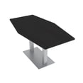 thumbnail image 1 of 6 Person Hexagon Conference Table Square Metal Base Data And Electric, 1 of 5