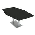 thumbnail image 1 of 6 Person Hexagon Conference Table Square Metal Base Electric Unit, 1 of 5