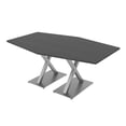 6 Person Hexagon Conference Table With X Shaped Base And Electric Unit ...