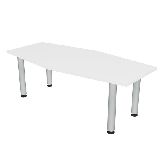 Small 3x5 Hexagon Irregular Conference Table Post Legs Power And Data