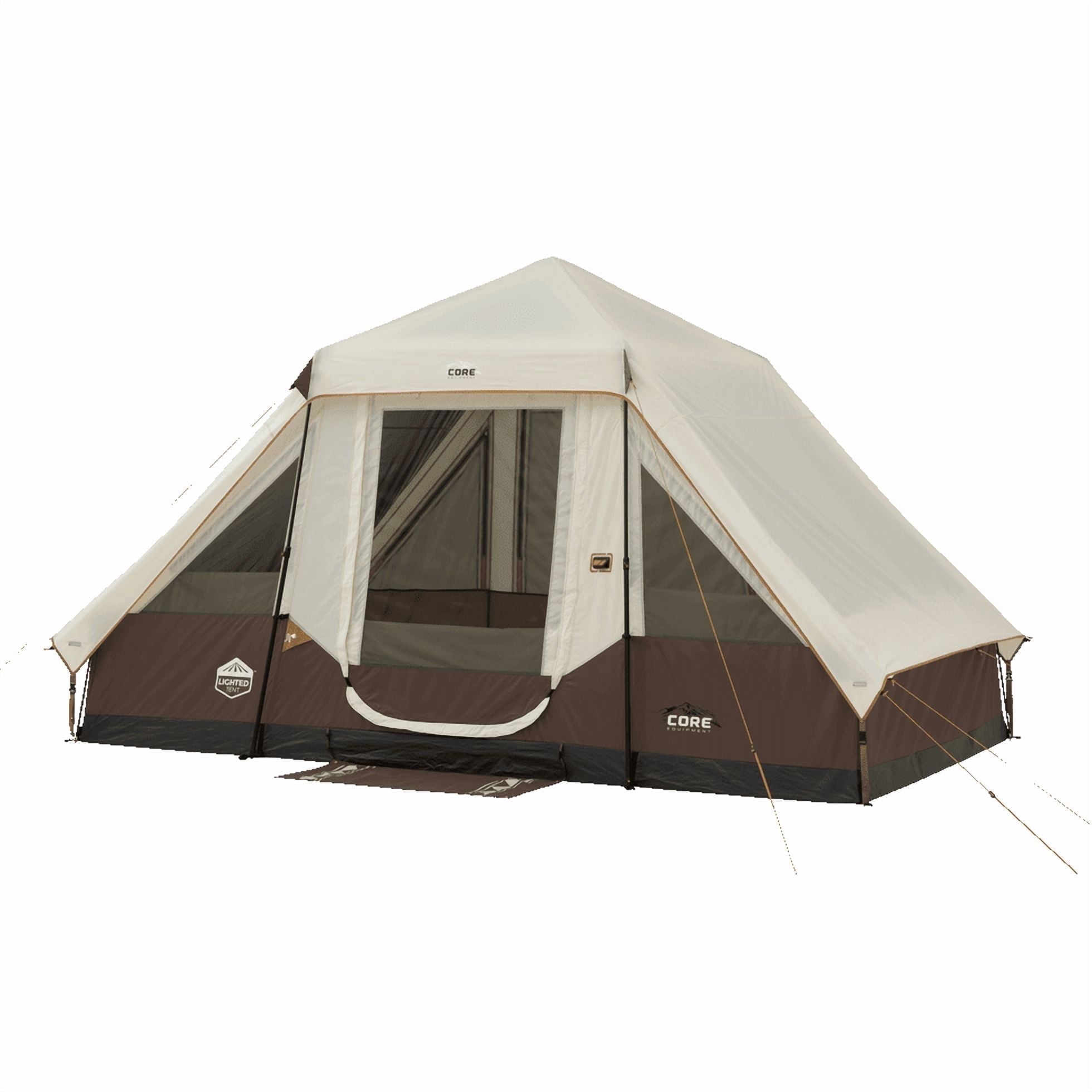 CORE 16' x 9' 10 Person Lighted Instant Pyramid Camping Tent