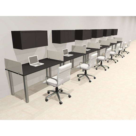 6 Person Modern Metal Leg Office Workstation Desk Set, #OT-SUL-SPM74