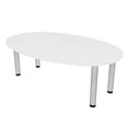 thumbnail image 1 of 6 Person Powered Boat-Oval Shaped Conference Table Silver Post Legs, 1 of 5