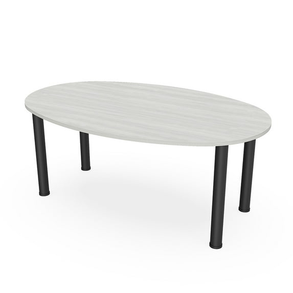 6 Person Powered Boat-Oval Shaped Conference Table Post Legs