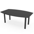 thumbnail image 1 of 6 Person Powered Boat Shaped Conference Table With  Post Legs, 1 of 5