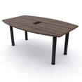 thumbnail image 1 of 6 Person Powered Boat Shaped Conference Table With  Post Legs, 1 of 7