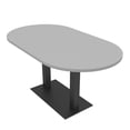 thumbnail image 1 of 6 Person Racetrack Conference Table Metal Base Data And Electric Unit, 1 of 5