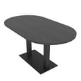 thumbnail image 1 of 6 Person Racetrack Conference Table Metal Base Data And Electric Unit, 1 of 5