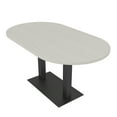 thumbnail image 1 of 6 Person Racetrack Conference Table Metal Base Data And Electric Unit, 1 of 5