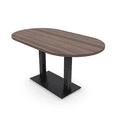 thumbnail image 1 of 6 Person Racetrack Conference Table Metal Base Data And Electric Unit, 1 of 5
