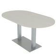 thumbnail image 1 of 6 Person Racetrack Conference Table Metal Base Data And Electric Unit, 1 of 5