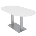 thumbnail image 1 of 6 Person Racetrack Conference Table Metal Base Data And Electric Unit, 1 of 5