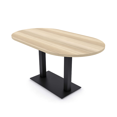 thumbnail image 1 of 6 Person Racetrack Conference Table Metal Base Data And Electric Unit, 1 of 5