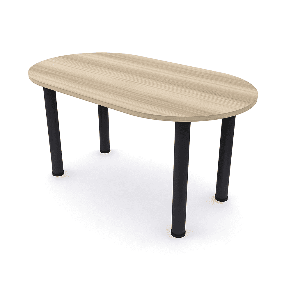 6 Person Racetrack Conference Table Post Leg Power And Data - Walmart.com