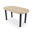 thumbnail image 1 of 6 Person Racetrack Conference Table  Post Leg Power And Data, 1 of 5