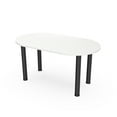 thumbnail image 1 of 6 Person Racetrack Conference Table  Post Leg Power And Data, 1 of 5