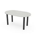 thumbnail image 1 of 6 Person Racetrack Conference Table  Post Leg Power And Data, 1 of 5