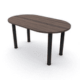 thumbnail image 1 of 6 Person Racetrack Conference Table  Post Leg Power And Data, 1 of 5
