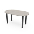 thumbnail image 1 of 6 Person Racetrack Conference Table  Post Leg Power And Data, 1 of 5