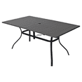 thumbnail image 1 of 6 - Person Rectangular 63"L X 38"W Outdoor Dining Table, 1 of 6