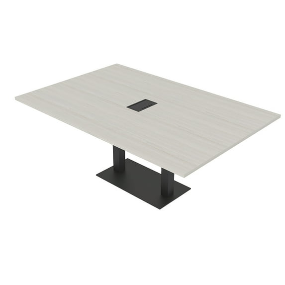 6 Person Rectangular Conference Table Metal Base Data And Electric