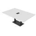 thumbnail image 1 of 6 Person Rectangular Conference Table Metal Base Data And Electric, 1 of 8