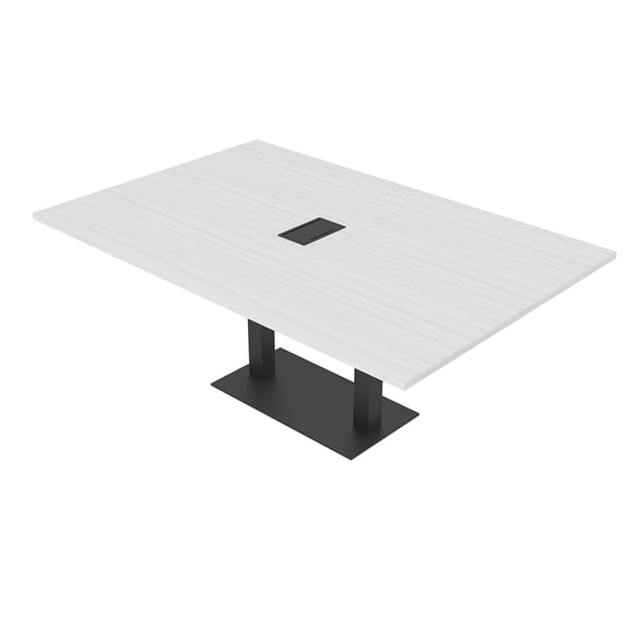6 Person Rectangular Conference Table Metal Base Data And Electric