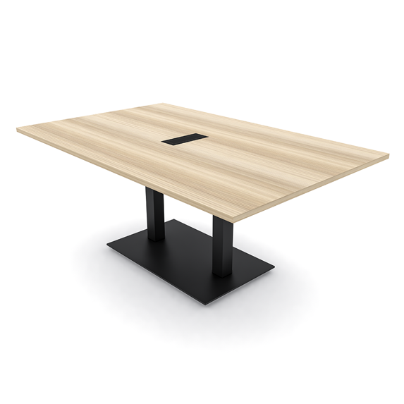 6 Person Rectangular Conference Table Metal Base Data And Electric