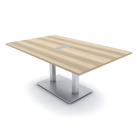 6 Person Rectangular Conference Table Metal Base Data And Electric